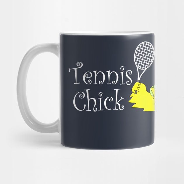 Tennis Chick Text by Barthol Graphics